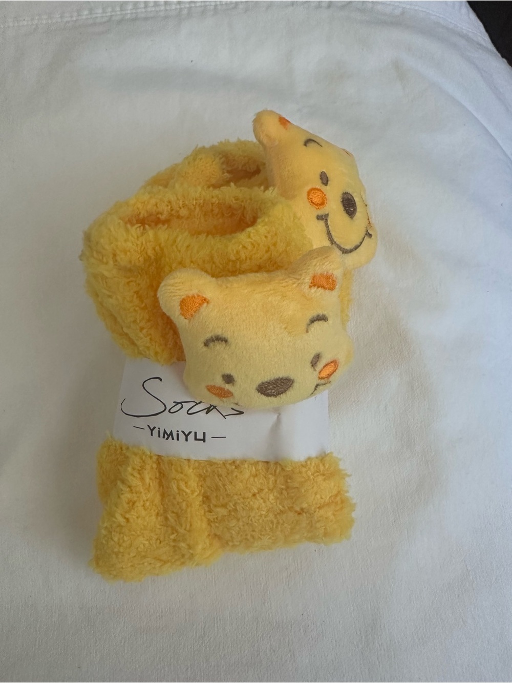 Yellow Plush Bear Toddler Headband